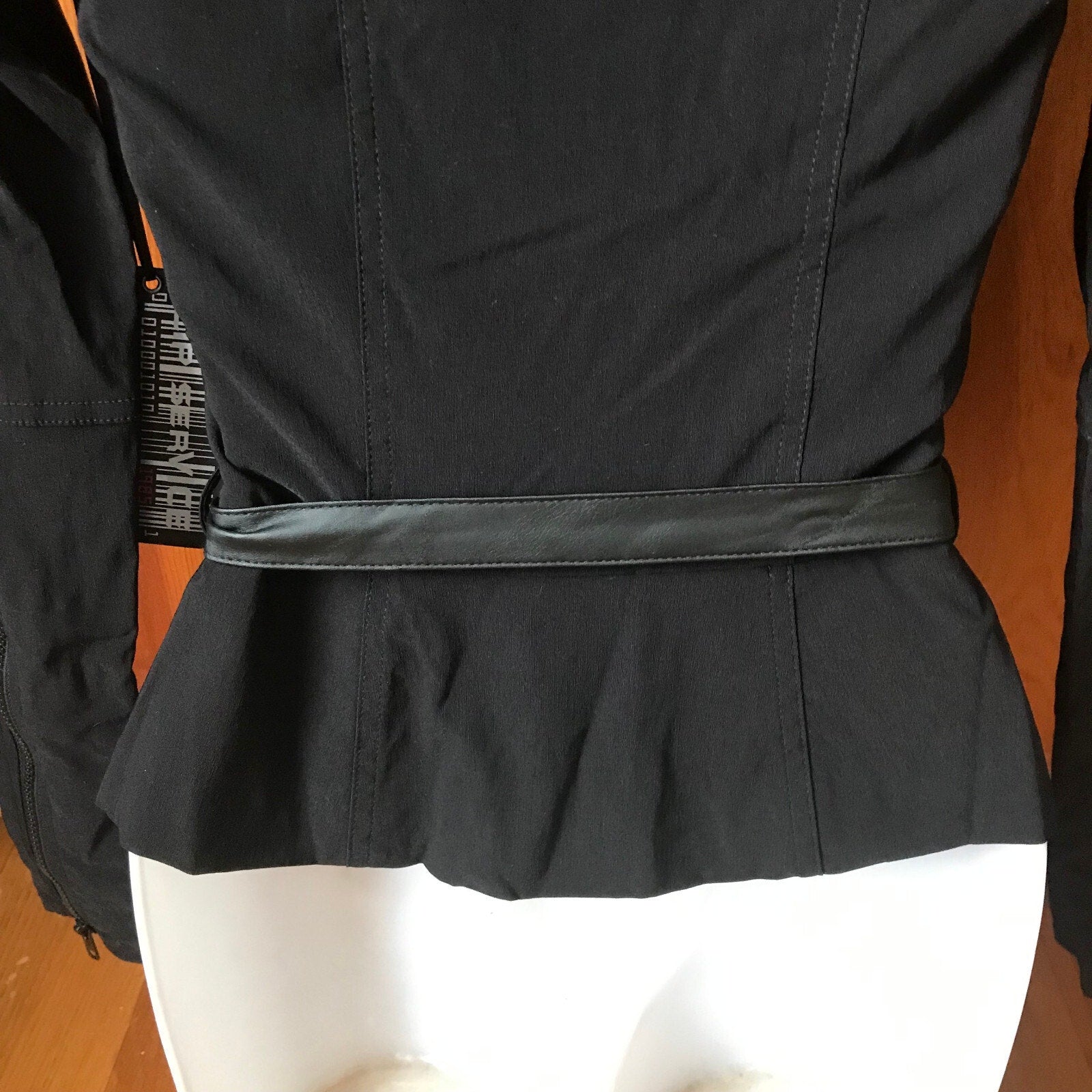 Vintage Lip Service Cyber Sniper Goth Punk Black Military Jacket XS