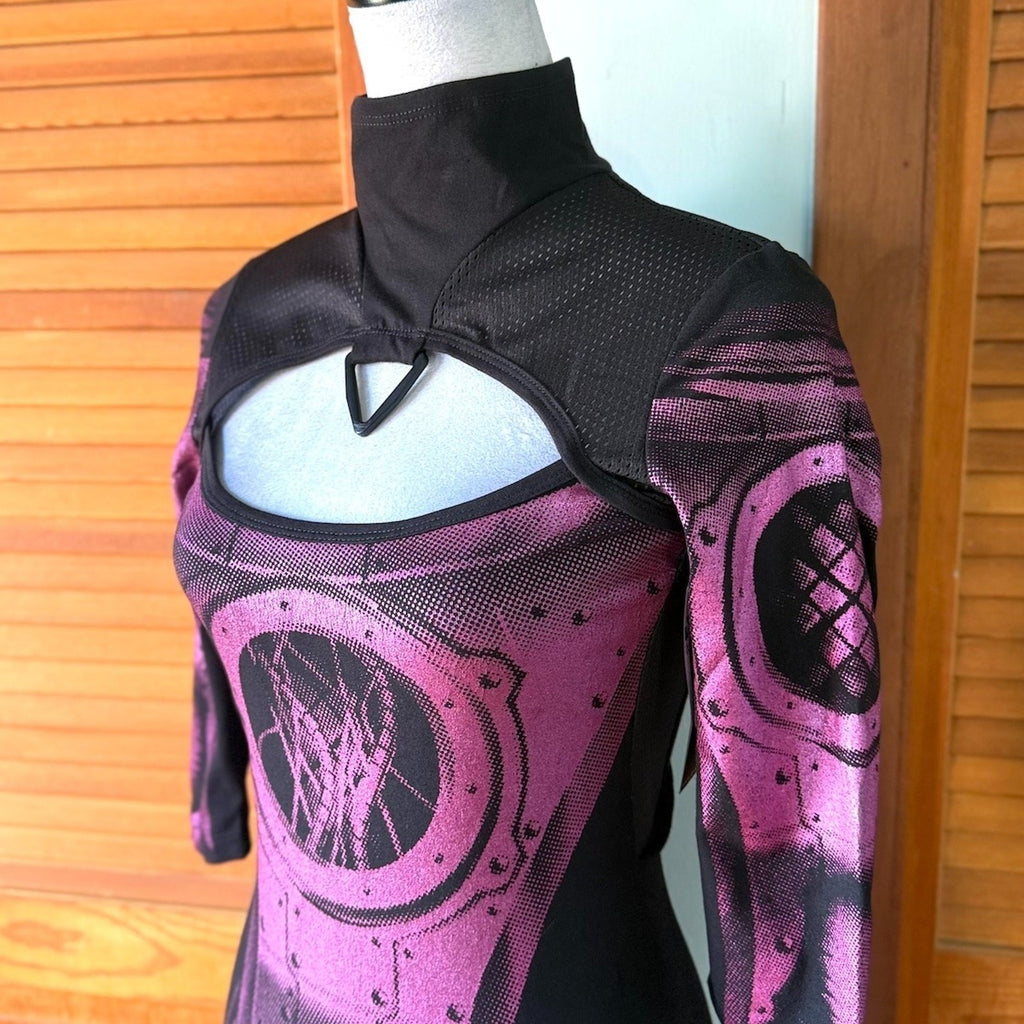 Vintage Lip Service Hyper Intelligence Cyber Goth Industrial Purple Dress XS