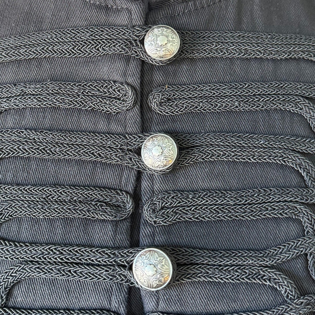 Tripp NYC Goth Punk Steampunk Victorian Vampire Vkei Military Y2K Long Jacket XS