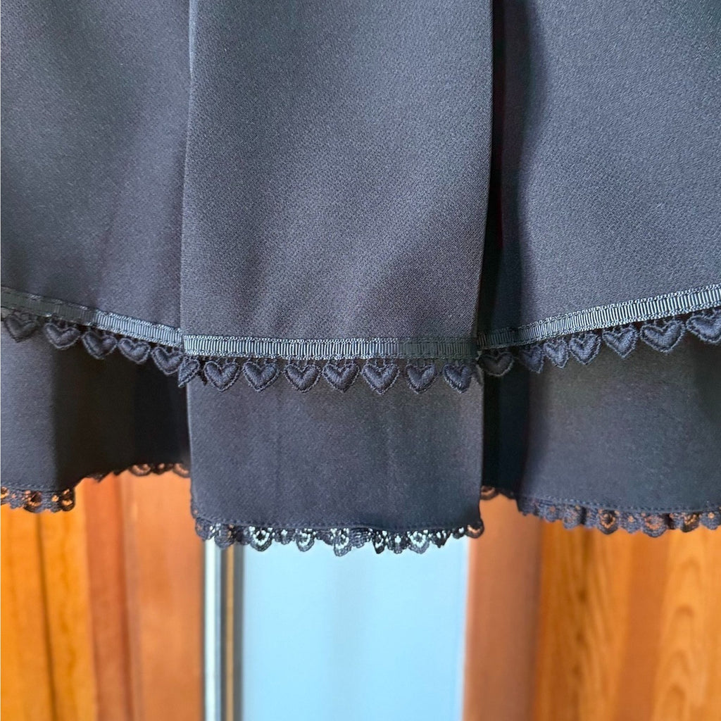 J-Fashion Jirai Kei Gyaru Harajuku Heart & Buckle Black Mini Skirt Skort