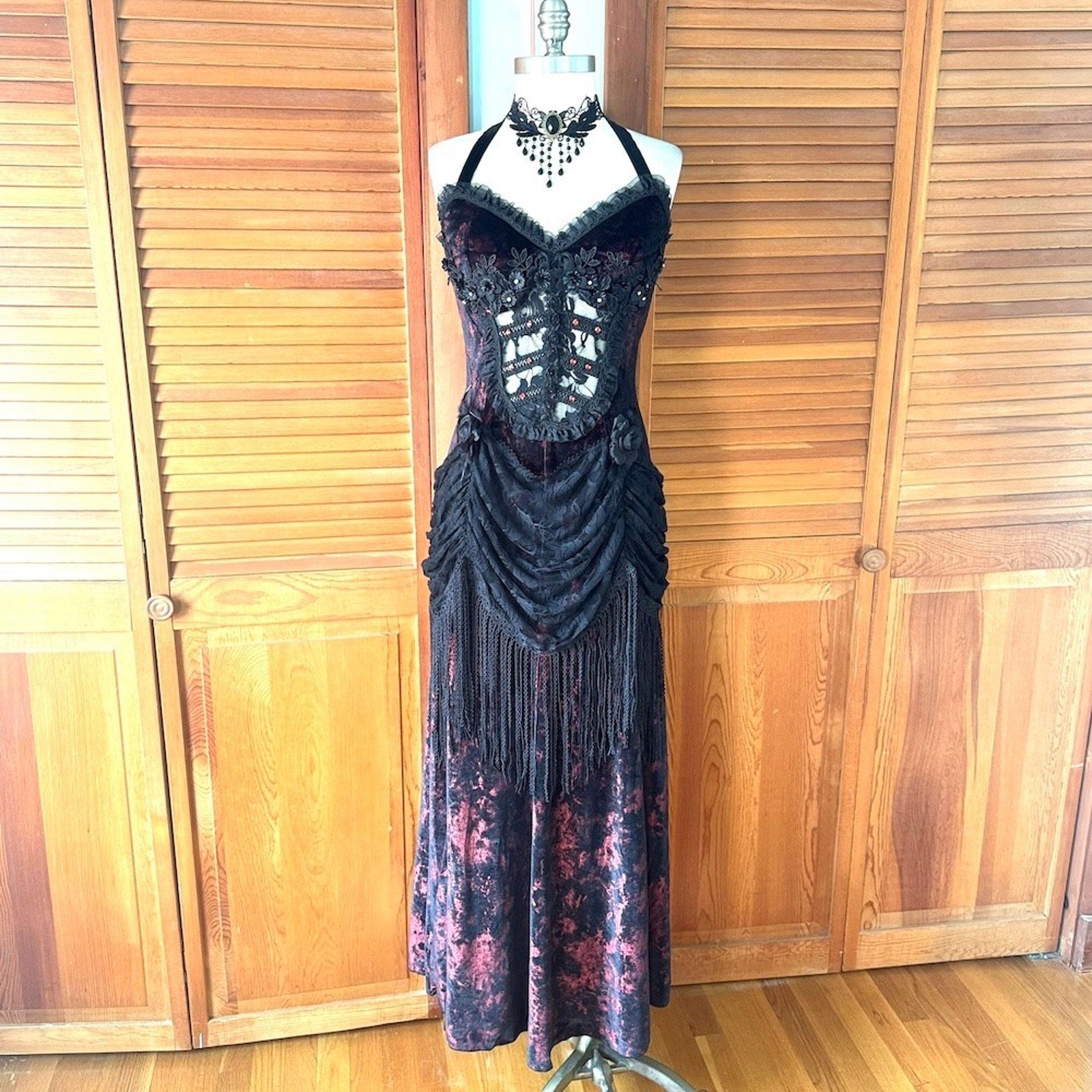 Devil Fashion Gothic Victorian Vampire Vkei Murderous Intents Velvet Dress