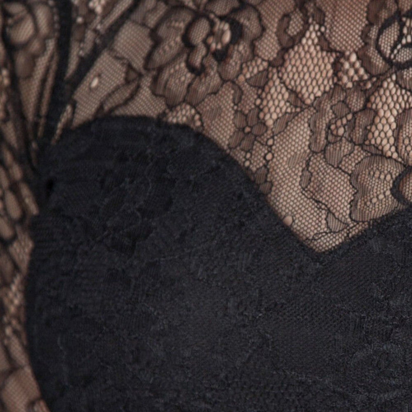 Lip Service Gothic Steampunk Victorian Black Celebration Stretch Lace 3/4 Top