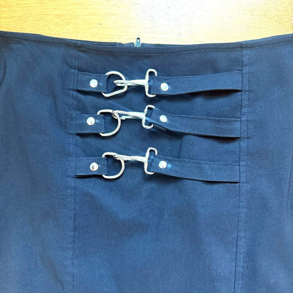 Vintage Lip Service Gangsta Pranksta Goth Punk Y2K Carabiner Black Skirt XL