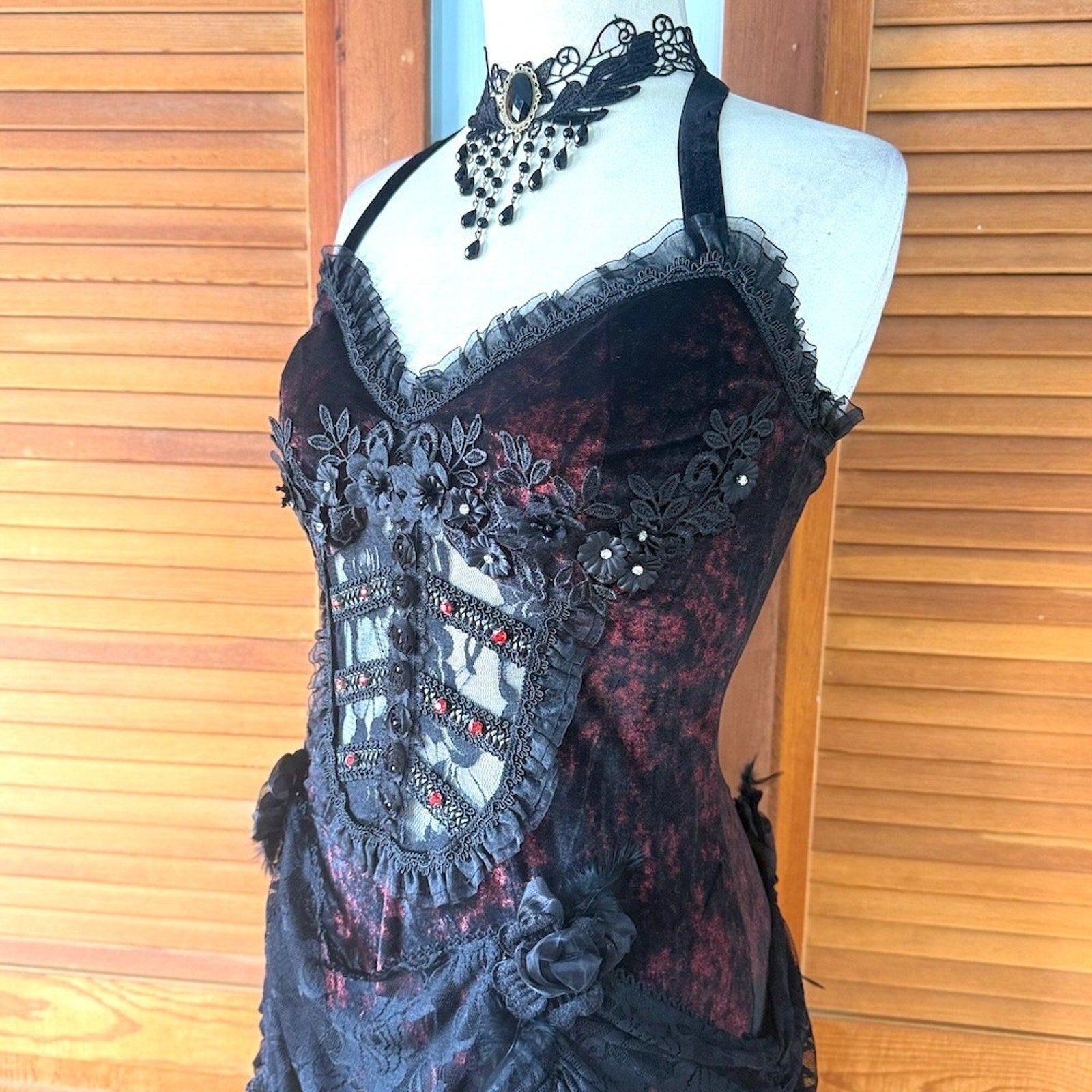 Devil Fashion Gothic Victorian Vampire Vkei Murderous Intents Velvet Dress