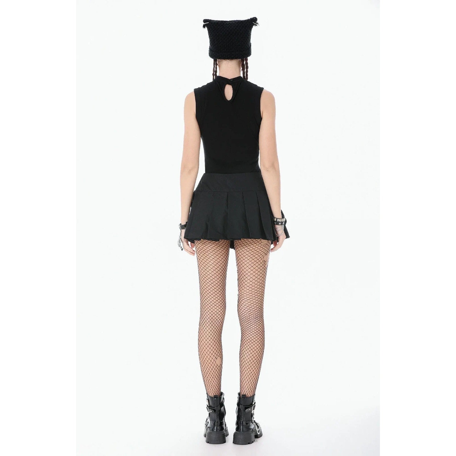 Dark in Love Goth Punk Emo Vkei Cyber Cargo Pockets Tactical Mini Skirt
