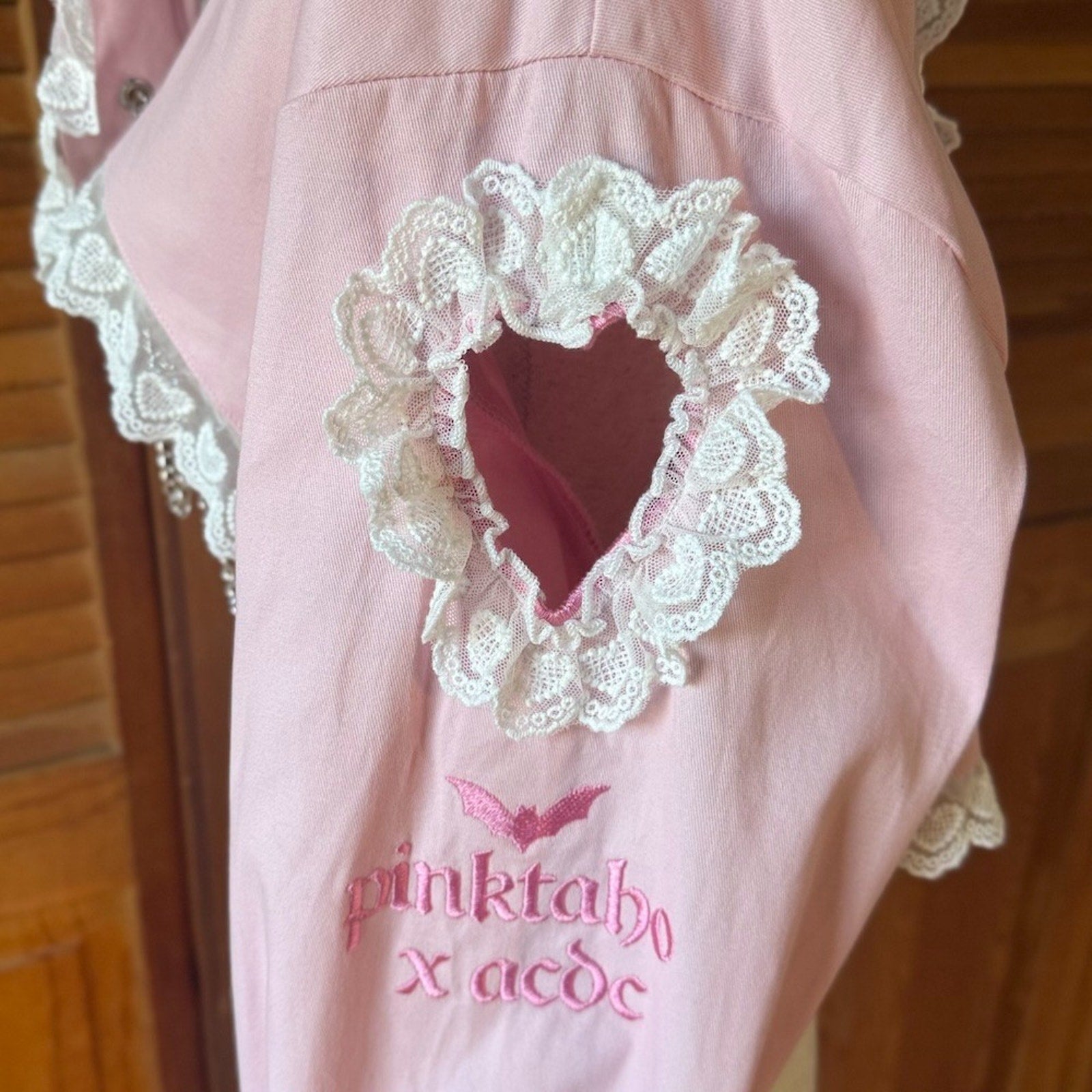 ACDC Rag J-Fashion Gyaru EGL Punk Bunny Heart Cross Bows PINK Hoodie Jacket