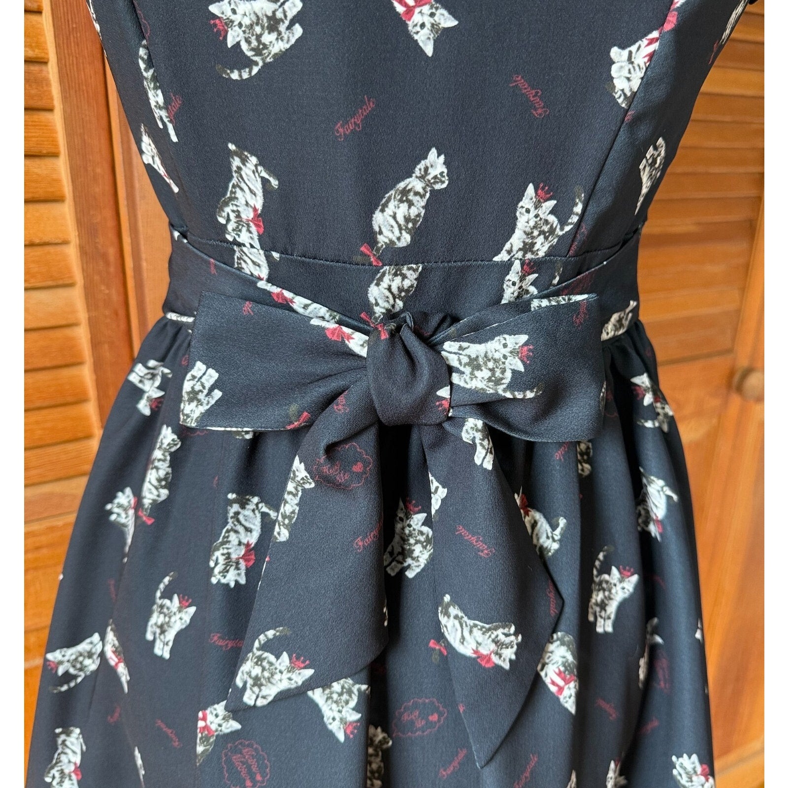 Ank Rouge J-fashion Kawaii Jirai Gyaru Himekaji Black Gray Cat Princess Dress M