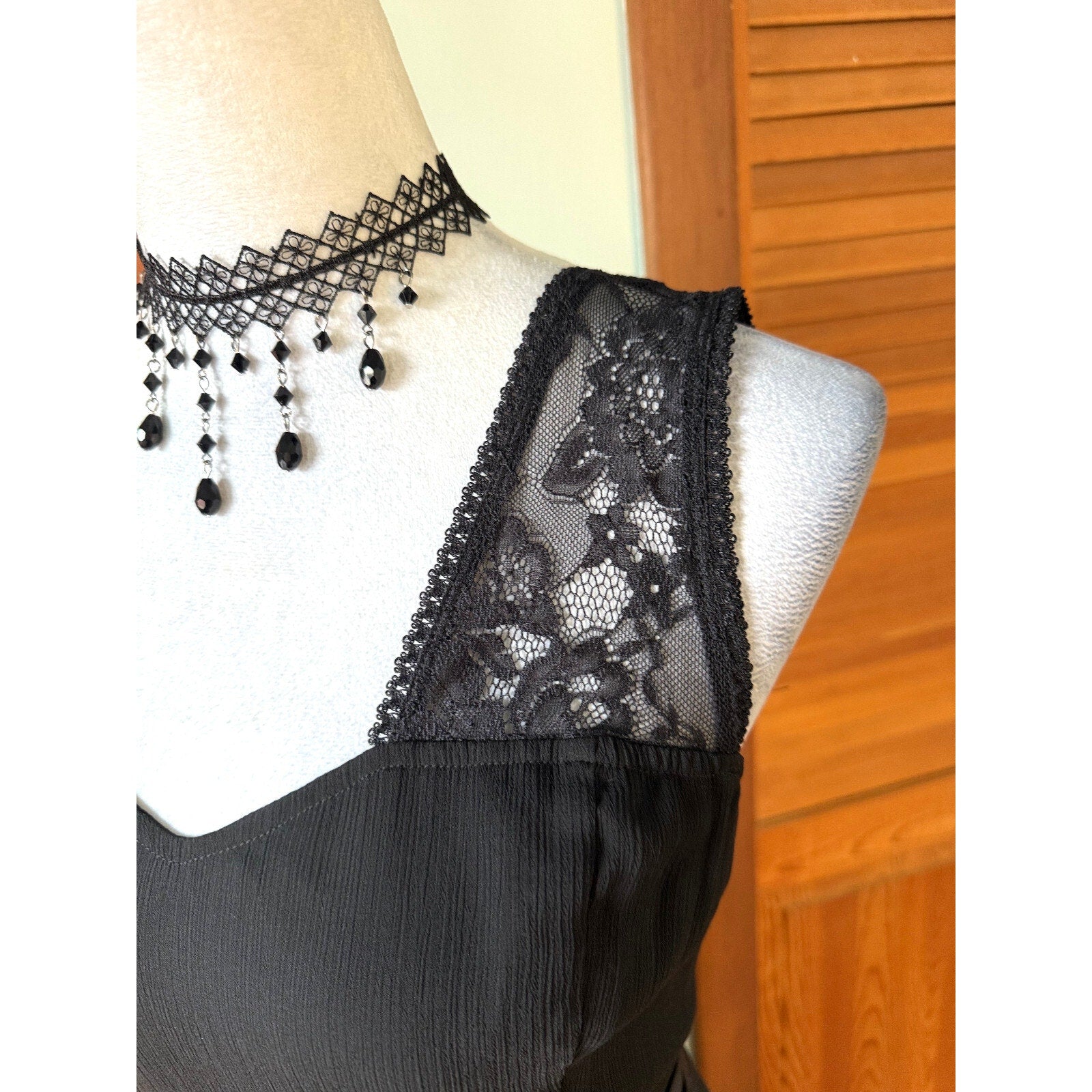 Royal Bones Gothic Victorian Dark Athena Rising Black High-Low Dress M-L