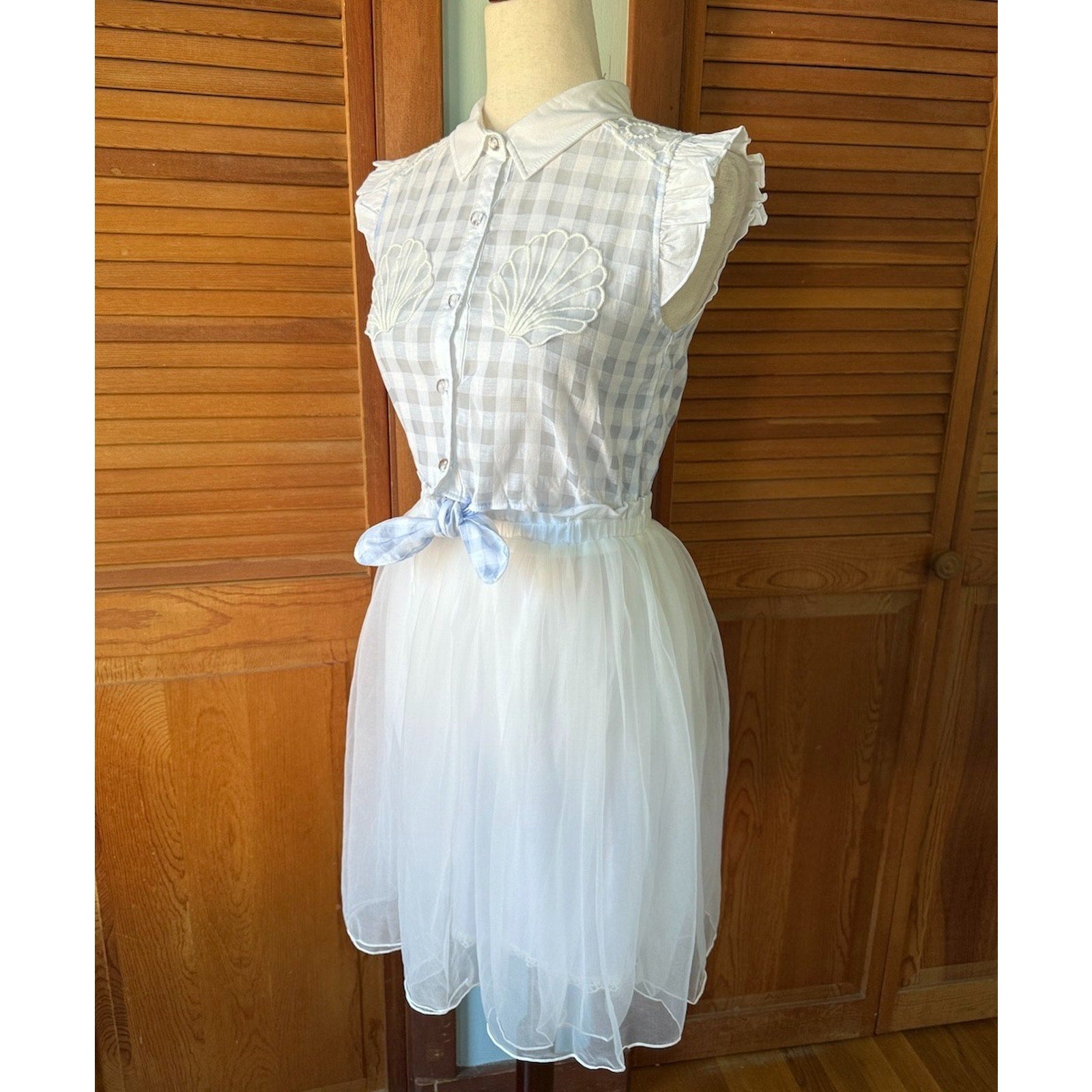 Liz Lisa J-fashion Lolita Jirai Gyaru Dollcore Mermaidcore White Shell Dress XS