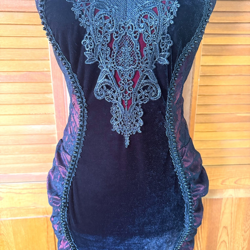 Devil Fashion Gothic Victorian Vampire Bloody Garden of Delight Gown Dress