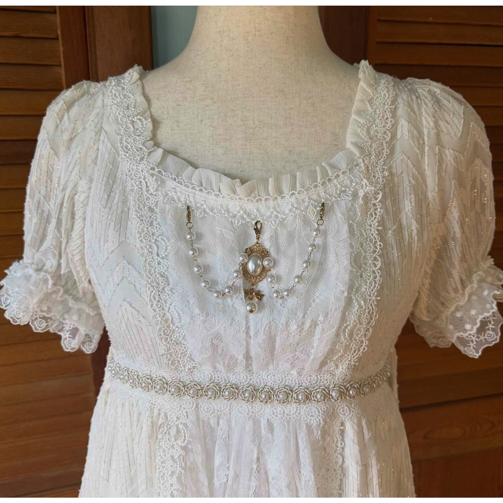 J-fashion Himekaji Kawaii Dollcore Lolita EGL White Lace Princess Dress S-M