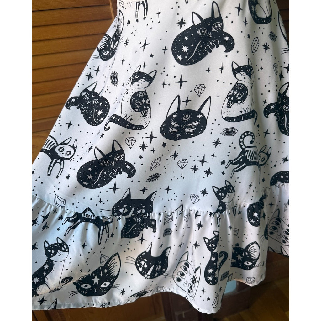 Dark in Love Goth Punk Dollcore Kawaii Lolita Mystic Moon Kitty Cat Dress M