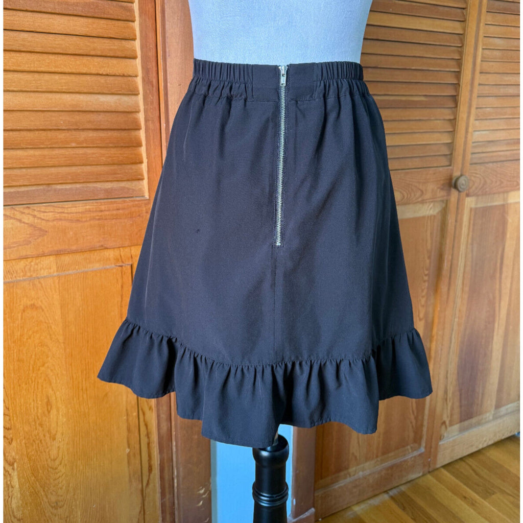 Ank Rouge Gothic Lolita EGL Jfashion Gyaru Jirai Kawaii Black Gathered Skirt M
