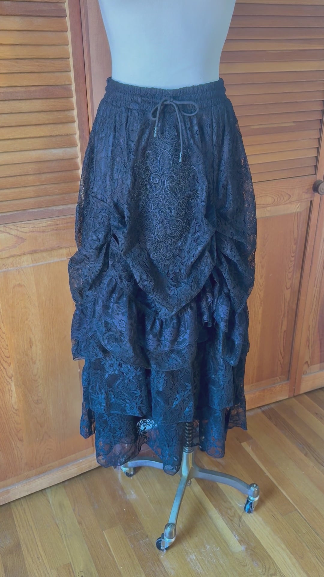 Dark in Love Gothic Victorian Vampire Vkei Black Lace & Ruffle Skirt XS-XL