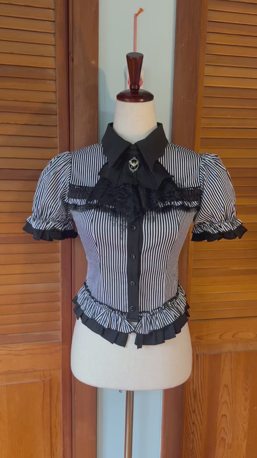 Dark In Love Gothic Lolita Victorian EGL Vkei Steampunk Jabot Shirt Blouse