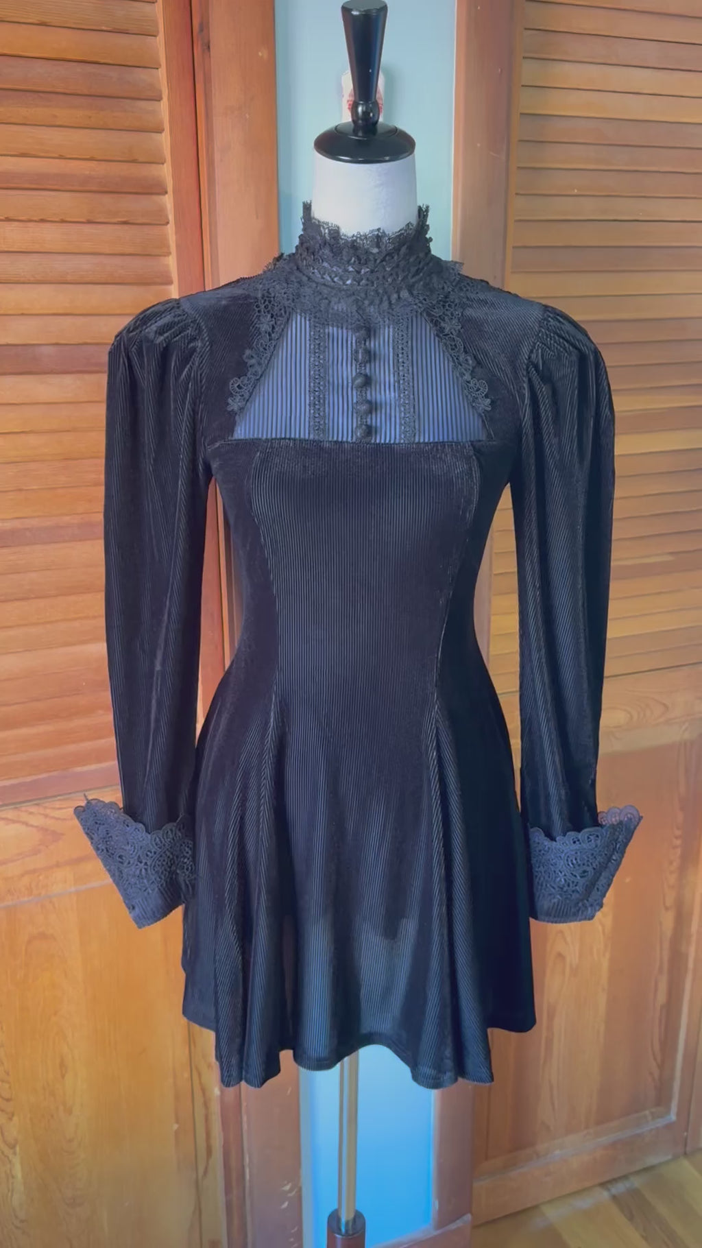 Dark In Love Gothic Victorian Lolita The Netherworld Black Velveteen Dress