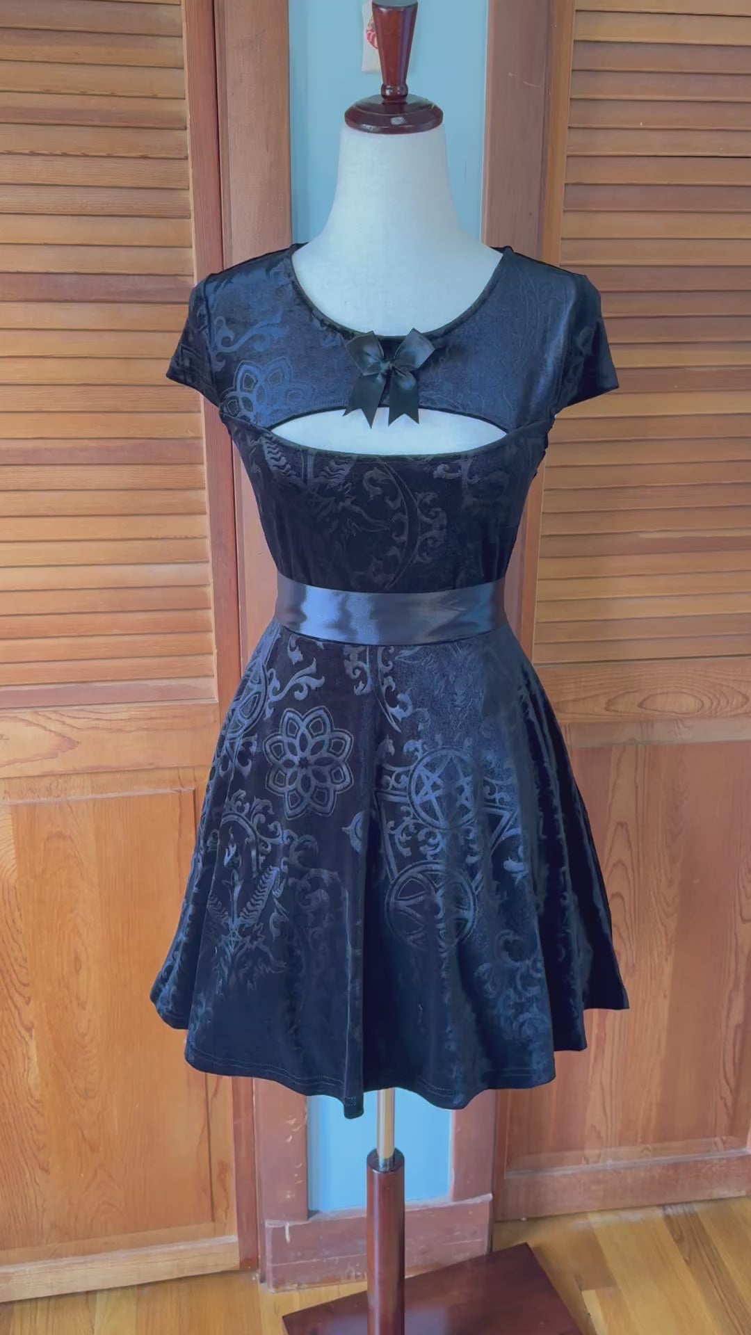 Killstar Gothic Lolita Punk Witch Halloween Black Velvet Blasphemia Dress XS
