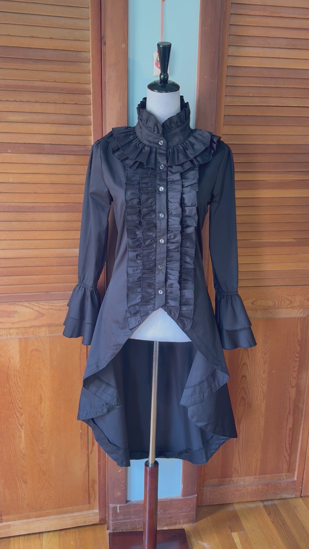 ACDC Rag Gothic Lolita EGL Victorian Vampire Aristocrat Black Jacket Shirt OS