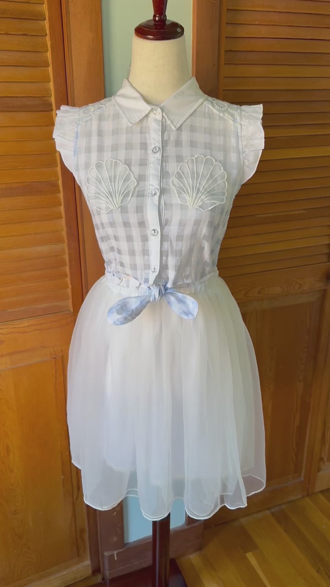 Liz Lisa J-fashion Lolita Jirai Gyaru Dollcore Mermaidcore White Shell Dress XS