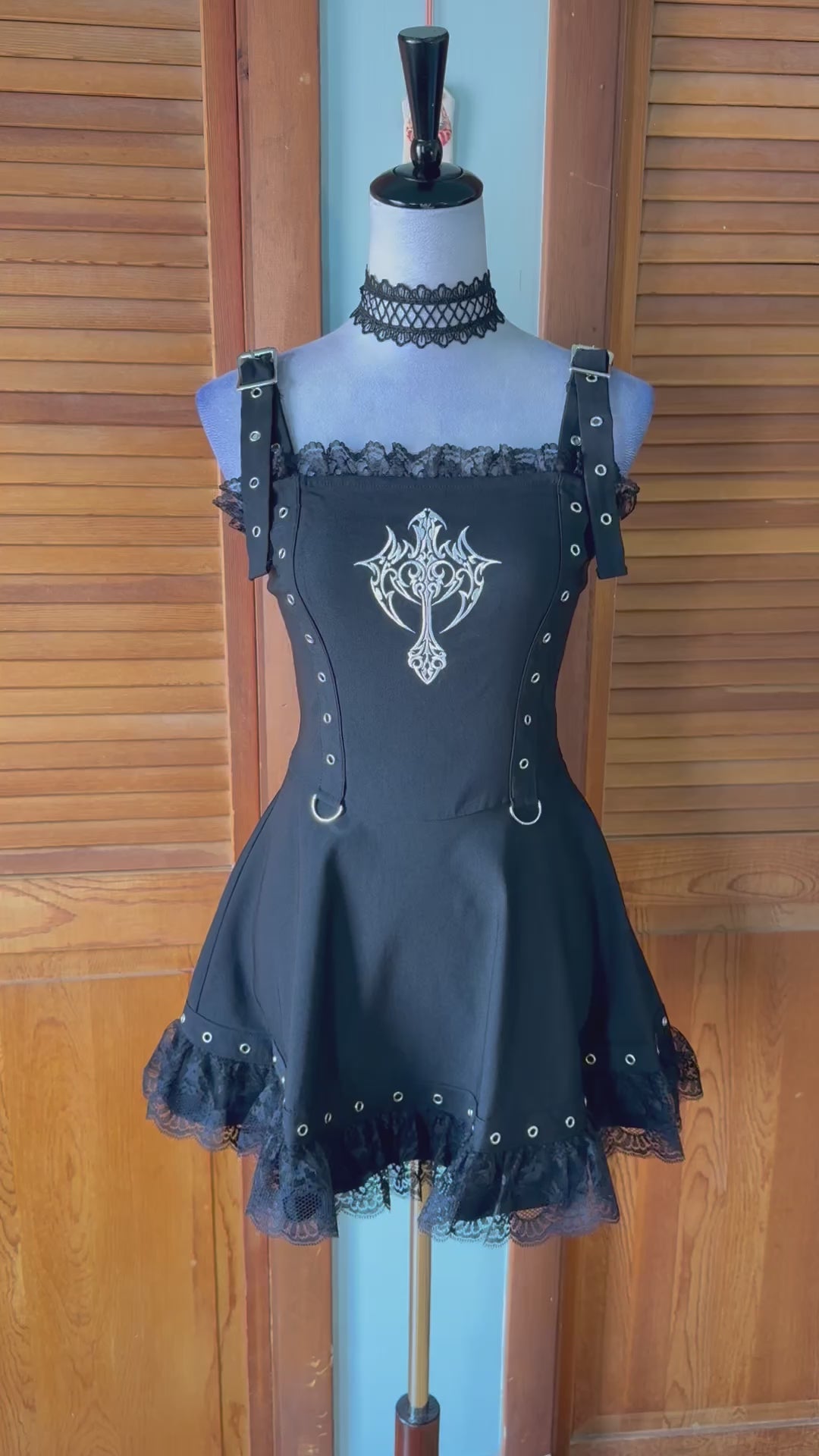 Dolls Kill Goth Punk Steampunk Witchcore Tattoo Unholy Souls Fit & Flare Dress S