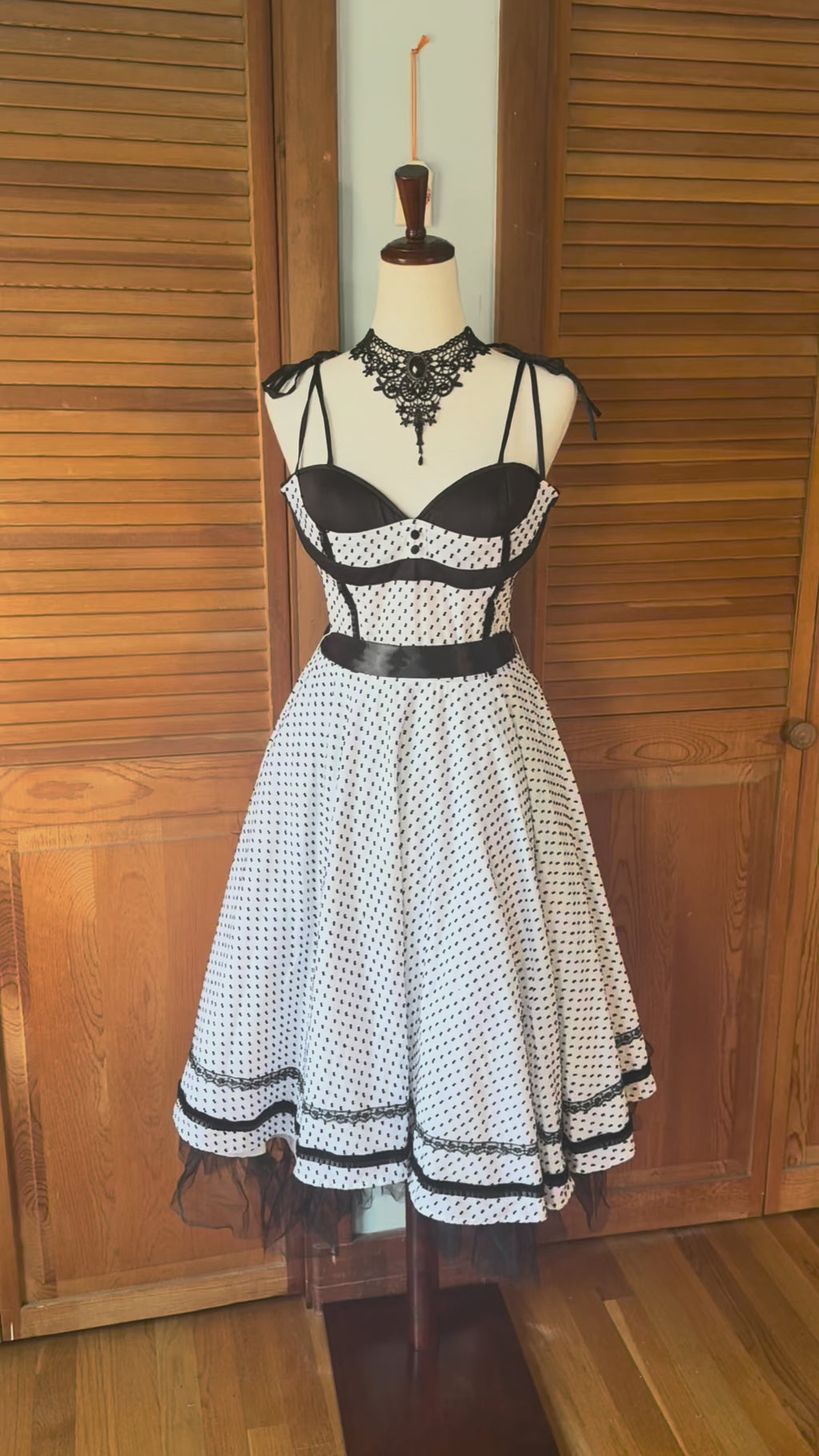 Vintage Lip Service Devil Dolls III Goth Pinup Girl Retro Dolly White Dress M-L