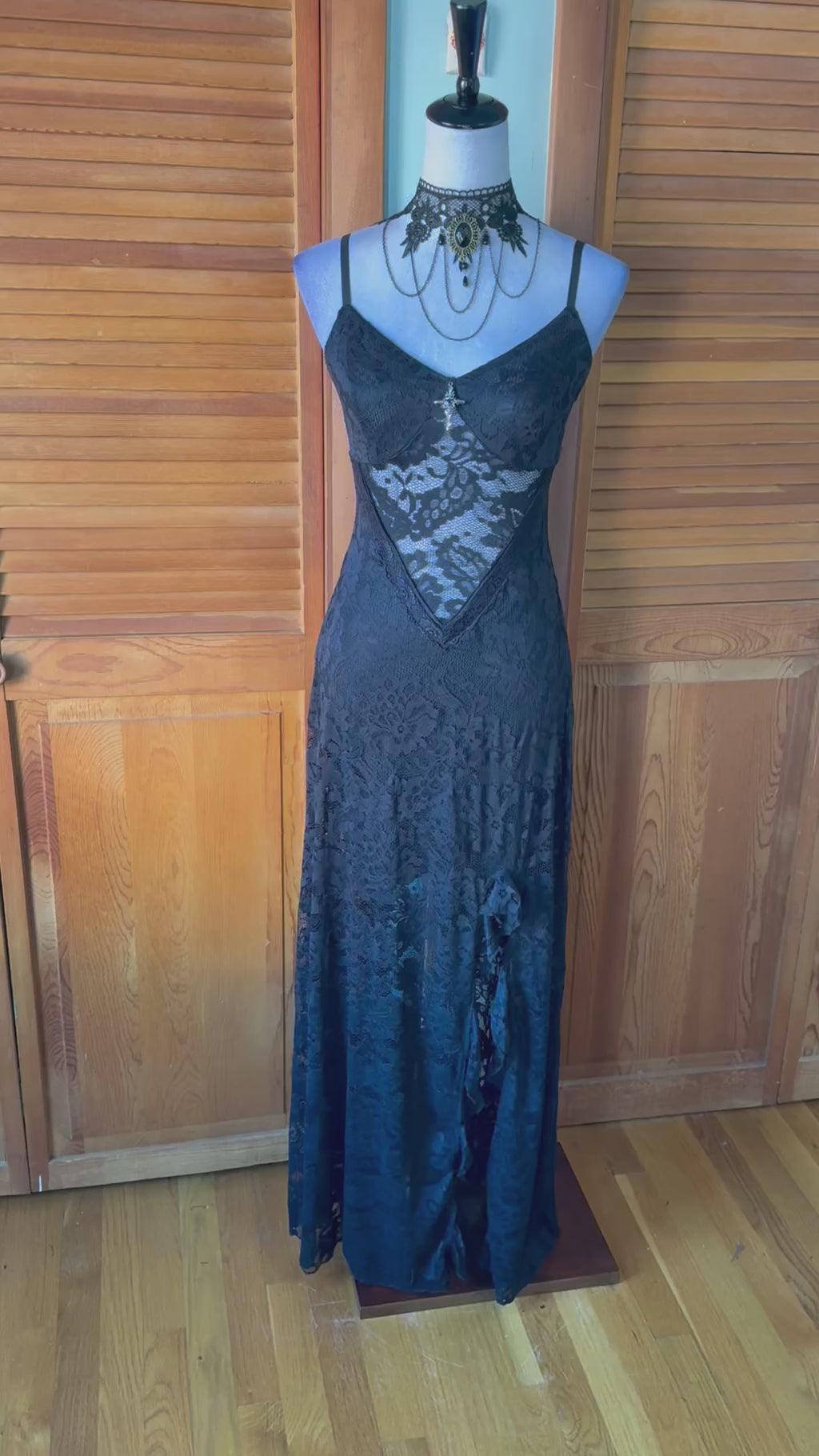 Gothic Victorian Vampire Fairycore Dark Matters Black Lace Up Back Dress