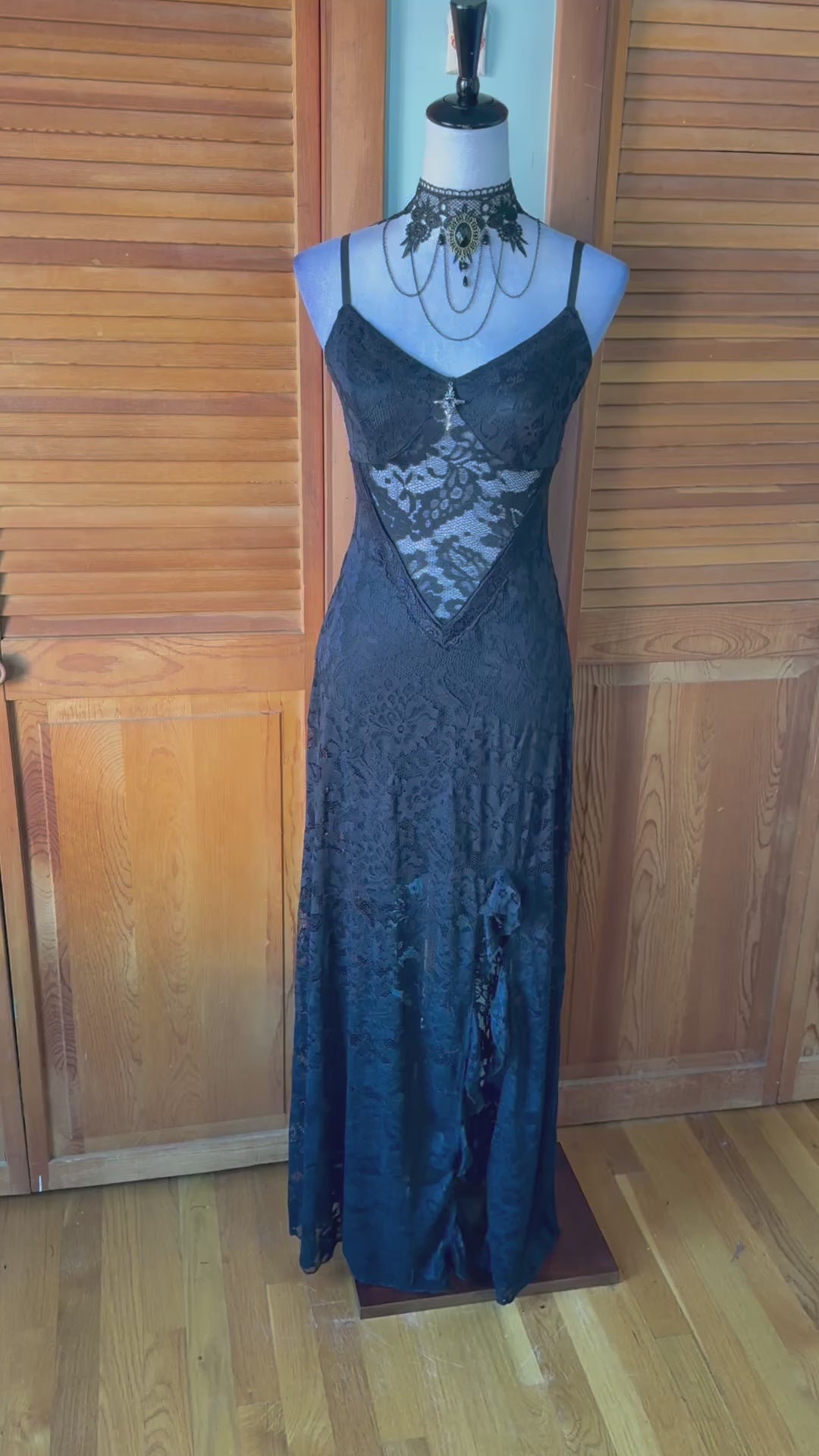 Gothic Victorian Vampire Fairycore Dark Matters Black Lace Up Back Dress