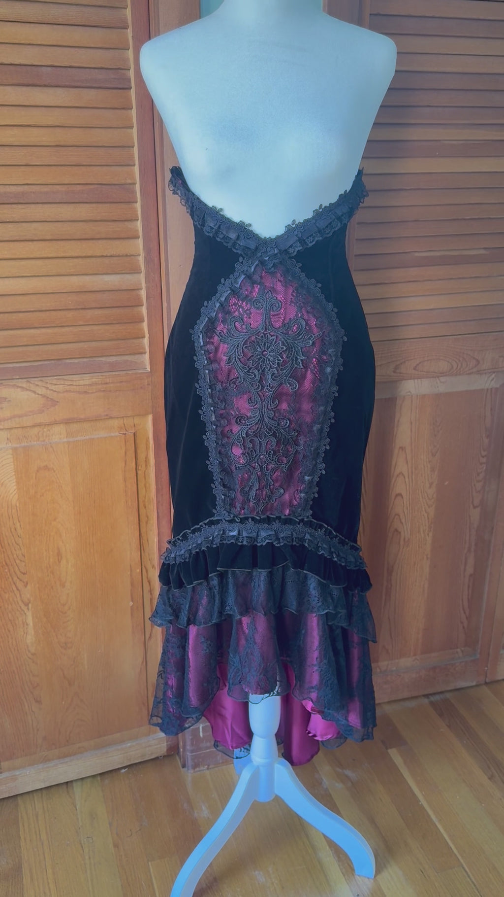 Dark in Love Gothic Victorian Vampire Blood Offering Velvet High Waist Skirt