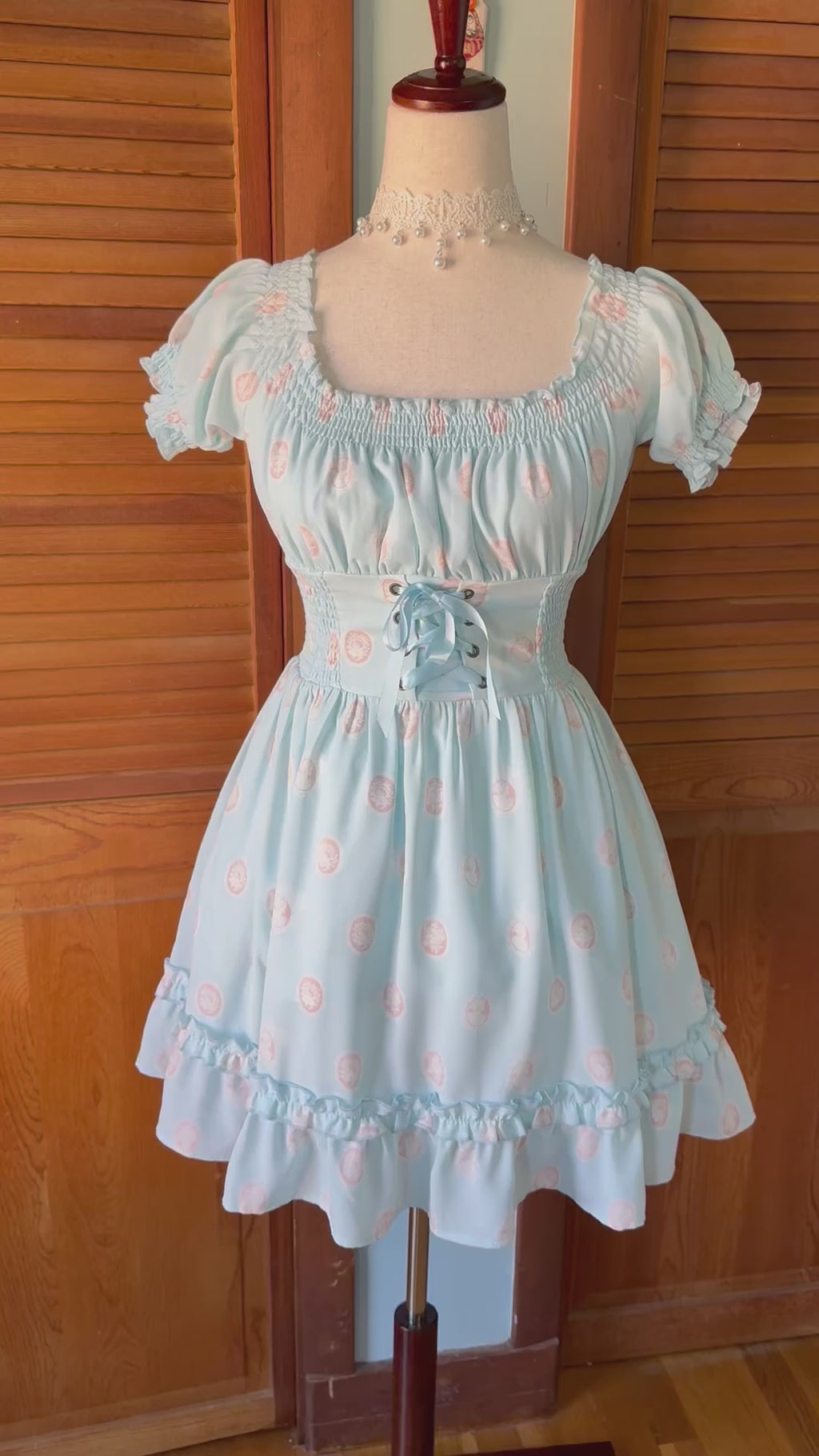 Liz Lisa Penderie Lolita Victorian Himekaji Jirai Dollcore Blue Cameo Dress S